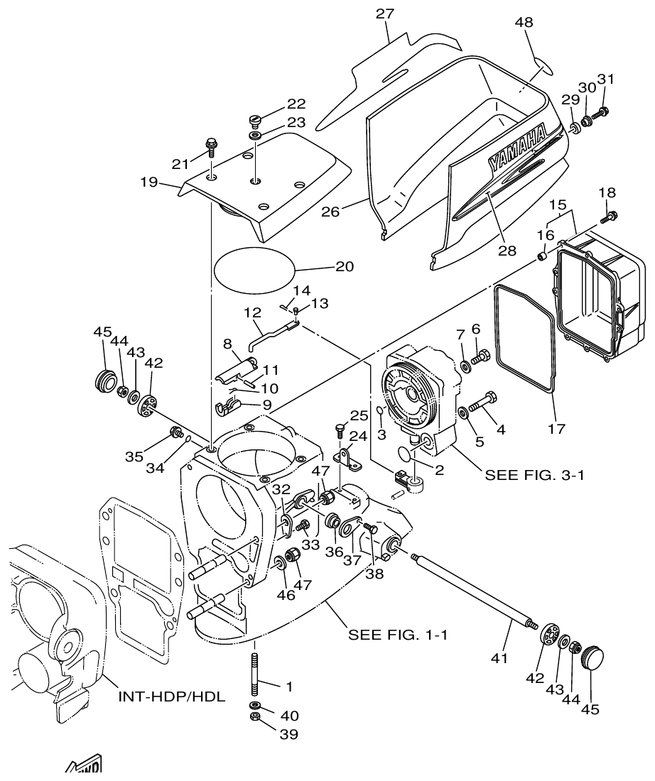 Yamaha DE DHD (6U32) OUTBOARD DRIVE 2 parts diagram